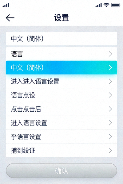 安卓版Telegram语言设置界面截图，展示中文选项位置