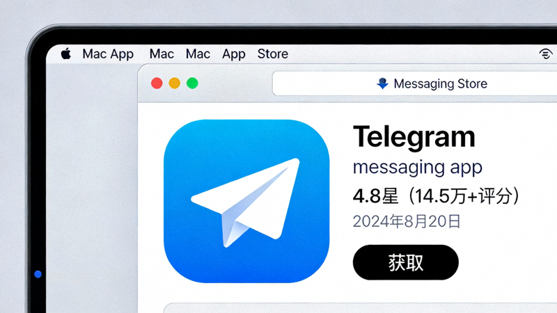 Mac App Store中Telegram官方应用页面截图